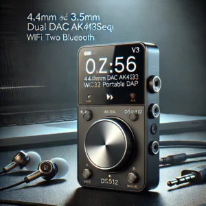 DALL·E 2024 07 09 07.11.00 A high quality image showcasing the TempoTec V3 HIFI Music Player MP3 Portable DAP. The player should be shown with its sleek design highlighting fea 1