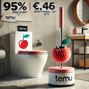 DALL·E 2024 07 13 18.51.54 A modern and stylish bathroom scene featuring a new cherry toilet brush set including a creative toilet brush and holder. The brush and holder are de 4