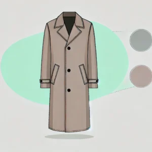 DALL·E 2024 07 14 06.52.05 A stylish and modern illustration of a mens fashion trench coat. The coat should be long with a loose and handsome design suitable for spring and au 1