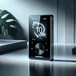 DALL·E 2024 07 15 06.58.12 An image of a sleek and modern AstellKern ACTIVO CT10 MP3 Player set in a stylish and minimalist environment. The MP3 player should be prominently d 1