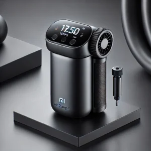 DALL·E 2024 07 17 05.54.56 A sleek and modern Xiaomi Mijia Air Pump 2 a mini portable electric air compressor with 150PSI capacity Type C charging and LED display. Display th 1
