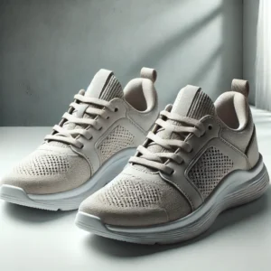 DALL·E 2024 07 24 05.46.56 A pair of trendy mens running shoes with a breathable lace up design suitable for casual and sports use. The shoes should look modern and lightweigh 1