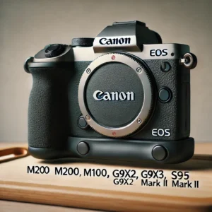 DALL·E 2024 07 24 05.50.44 A camera grip accessory designed for Canon EOS M200 M100 M10 G9X G9X2 G9X3 S95 G9 X Mark II models. The grip should look sleek and ergonomic a 1