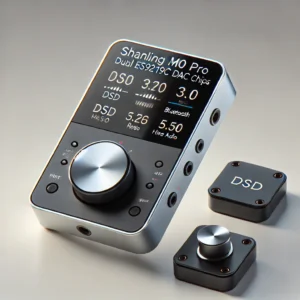DALL·E 2024 07 24 06.04.42 A sleek and modern SHANLING M0 PRO music player with dual ES9219C DAC chips shown in a minimalist setting. The player should highlight its key featur 19