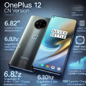 DALL·E 2024 07 25 06.48.27 An image featuring the CN Version OnePlus 12 smartphone. The phone should be displayed with its sleek design highlighting the 6.82 120Hz AMOLED dis 27