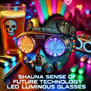 DALL·E 2024 07 25 07.00.07 An image featuring SHAUNA Sense of Future Science Technology LED Luminous Glasses. The glasses should be displayed with vibrant colorful LED lights i 21