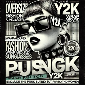 DALL·E 2024 07 25 07.39.20 An image featuring Oversize Fashion Y2k Wrap Around Sunglasses. The sunglasses should be displayed prominently highlighting their big frame and luxur 5