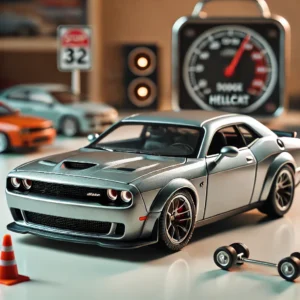 DALL·E 2024 07 27 06.53.11 A detailed and realistic toy car model of a Dodge Challenger Hellcat in 1 32 scale set on a clean and well lit surface. The car has an appealing desi 5