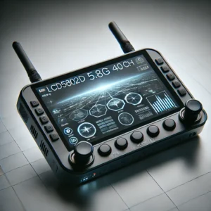 DALL·E 2024 07 27 07.17.13 A detailed image of the FPVKING LCD5802D 5802 5.8G 40CH 7 Inch FPV Monitor with DVR set on a clean well lit surface. The monitor is shown with its f 1