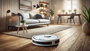 DALL·E 2024 07 28 05.51.34 A high quality visually appealing image of the Robot Vacuum Cleaner ABIR X8 showcasing its sleek design and advanced features like Laser Lidar and U 37