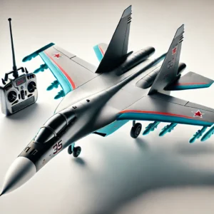 DALL·E 2024 07 29 07.03.18 An image of the RC Foam Aircraft SU 35 Plane 2.4G Radio Control Glider Remote Control Fighter Plane Glider Airplane. The plane should be shown in a dy 9