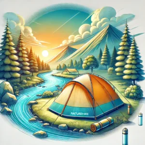 DALL·E 2024 08 03 06.42.00 A detailed and vibrant image of the Naturehike 2 Person Camping Tent in a scenic outdoor setting. The tent should be depicted in a campsite with surro 5