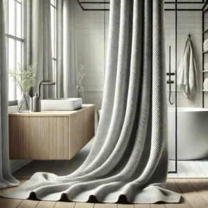 DALL·E 2024 08 06 06.49.50 A high quality image of a thickened bath towel for the body made of microfiber. The towel should be shown in a stylish bathroom setting possibly drap 5