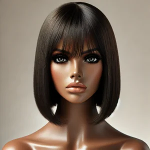 DALL·E 2024 08 07 06.53.24 A high quality image of the ISEE HAIR Wear And Go Glueless Human Hair Wig Bob with HD Lace. The image should show the wig in a modern stylish setting 23