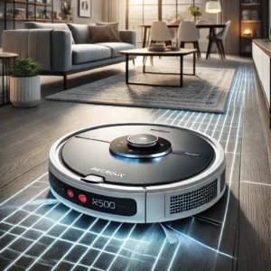 DALL·E 2024 08 07 07.25.21 A high quality image of the Liectroux LILIN XR500 Robot Vacuum Cleaner in a modern home setting. The image should highlight its sleek design laser sy 9