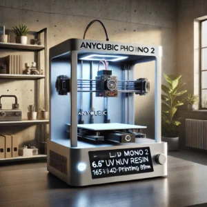 DALL·E 2024 08 08 05.17.45 A high quality image of the 3D Printer ANYCUBIC Photon Mono 2 showcasing its LCD UV Resin high speed 3D printing capabilities. The image should featu 1