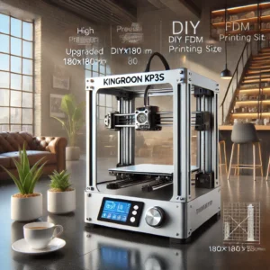 DALL·E 2024 08 08 05.21.38 A high quality image of the KINGROON KP3S 3D Printer in a modern workshop or home setting. The image should showcase its high precision printing capab 1