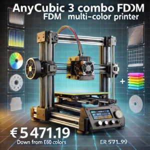 DALL·E 2024 08 08 07.15.36 A high quality promotional image for the ANYCUBIC Kobra 3 Combo FDM Multi Color 3D Printer. Show the printer in action highlighting its multi color p 15