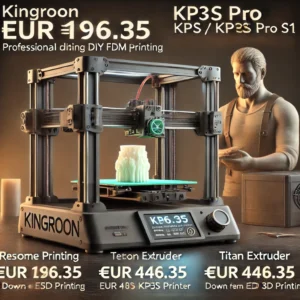 DALL·E 2024 08 08 07.21.51 A high quality promotional image for the KINGROON KP3S Pro KP3S KP3S Pro S1 3D Printer. Show the printer in action highlighting its resume printin 13