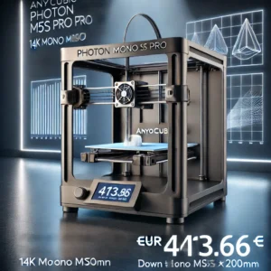 DALL·E 2024 08 08 07.25.25 A high quality promotional image for the ANYCUBIC Photon Mono M5s Pro 14K Mono MSLA 3D Printer. Show the printer in action highlighting its 14K Mono 11