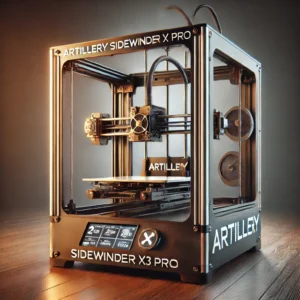 DALL·E 2024 08 10 06.21.25 A high quality promotional image featuring the Artillery Sidewinder X3 Pro 3D Printer. The image should showcase the printer in a sleek modern settin 19