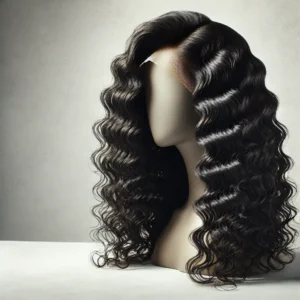 DALL·E 2024 08 10 06.41.55 A high quality promotional image featuring a luxurious Brazilian Deep Wave wig. The wig should have a natural rich deep wave texture with a lace fron 9
