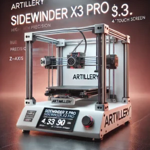 DALL·E 2024 08 11 07.14.19 A visually appealing image depicting the Artillery 3D Printer Sidewinder X3 Pro SW X3Pro showcasing its high precision dual Z axis and 4.3 feet tou 1