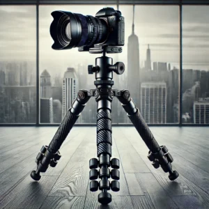 DALL·E 2024 08 11 07.16.46 A high quality image showcasing the Ultra Compact Big Tripod Nomopod Profesional Heavy Duty Carbon Fiber Flagship Max 216cm Camera Stand 40mm Tripod f 1