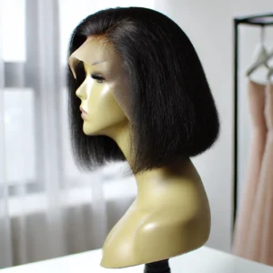 DALL·E 2024 08 11 07.22.13 A professional image of the ISEE Hair 4x4 Wear Go Glueless Wigs Preplucked Straight Short Bob wig showcasing its sleek design natural look and qual 1