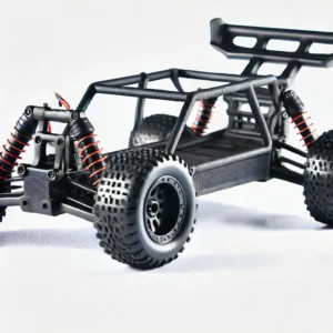 DALL·E 2024 08 12 06.21.08 A high quality image showcasing a Rock Buggy Chassis with a 310mm wheelbase and a robust nylon tube roll cage. The chassis is designed for 1 10 RC Cra 1
