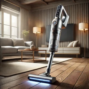 DALL·E 2024 08 15 08.25.59 A high quality image showcasing the Liectroux i10 Cordless Handheld Stick Vacuum Cleaner. The image should depict the vacuum cleaner in use emphasizi 1