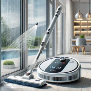 DALL·E 2024 08 16 06.30.01 A high quality image showcasing the Robot Window Cleaner Liectroux YW710 in action. The device should be cleaning a large glass window in a modern hom 1