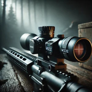 DALL·E 2024 08 16 07.03.17 A high quality image showcasing the SPINA OPTICS 3.5x32 MS32 Digital Night Vision BDC Reticle Rifle Scope. The scope should be mounted on a rifle in a 1