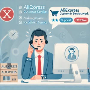 DALL·E 2024 08 22 07.38.09 A clean and modern image to support a blog post about why AliExpress customer service might not work and why asking questions to a specialized help se 1