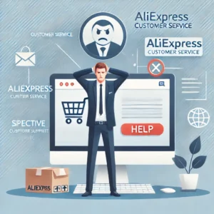 DALL·E 2024 08 22 07.58.46 A clean and modern image to support a blog post about the issues with AliExpress customer service and the advantages of seeking help from a specialize 9