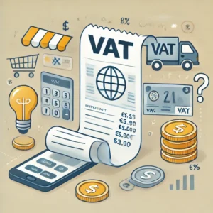 DALL·E 2024 08 23 05.31.08 A visual representation for a blog about handling VAT invoices and refunds on AliExpress. The image should include a digital wallet icon a receipt wi 7