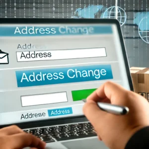 DALL·E 2024 09 15 06.34.35 A person updating their address on a website like AliExpress. The interface shows an address form being edited with a focus on the address change o 1