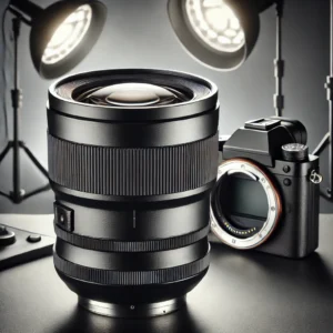 DALL·E 2024 09 27 06.00.37 An image of a high quality camera lens with a sleek design displayed on a professional looking photography setup. The lens should be showcased in a m 1