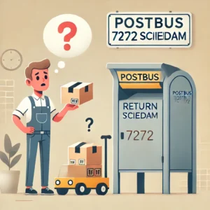 DALL·E 2024 12 02 05.31.21 An illustration showing a concerned customer with a package and a thought bubble with a question mark symbolizing confusion about returning an online 1