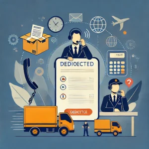 DALL·E 2024 12 18 08.33.46 An informative and professional blog header illustration showing a parcel being redirected with visible icons of a mailman a delivery truck and a fr 1