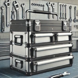 DALL·E 2025 01 02 06.30.53 A modern high quality illustration of a multifunctional toolbox with six drawers shown in a workshop setting. The toolbox should feature stackable b 1