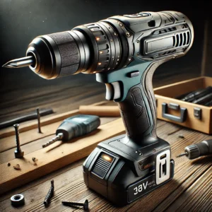 DALL·E 2025 01 20 15.56.18 A high quality digital illustration of a cordless brushless electric drill with a 3 8 inch chuck designed for Makita and Dewalt 18V 21V batteries. Th 1