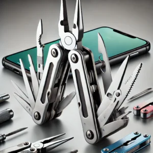 DALL·E 2025 02 09 06.17.13 A high quality realistic image of the NexTool Flagship Pro Multi Tool. The multi tool is shown in an open position displaying its various functions 1