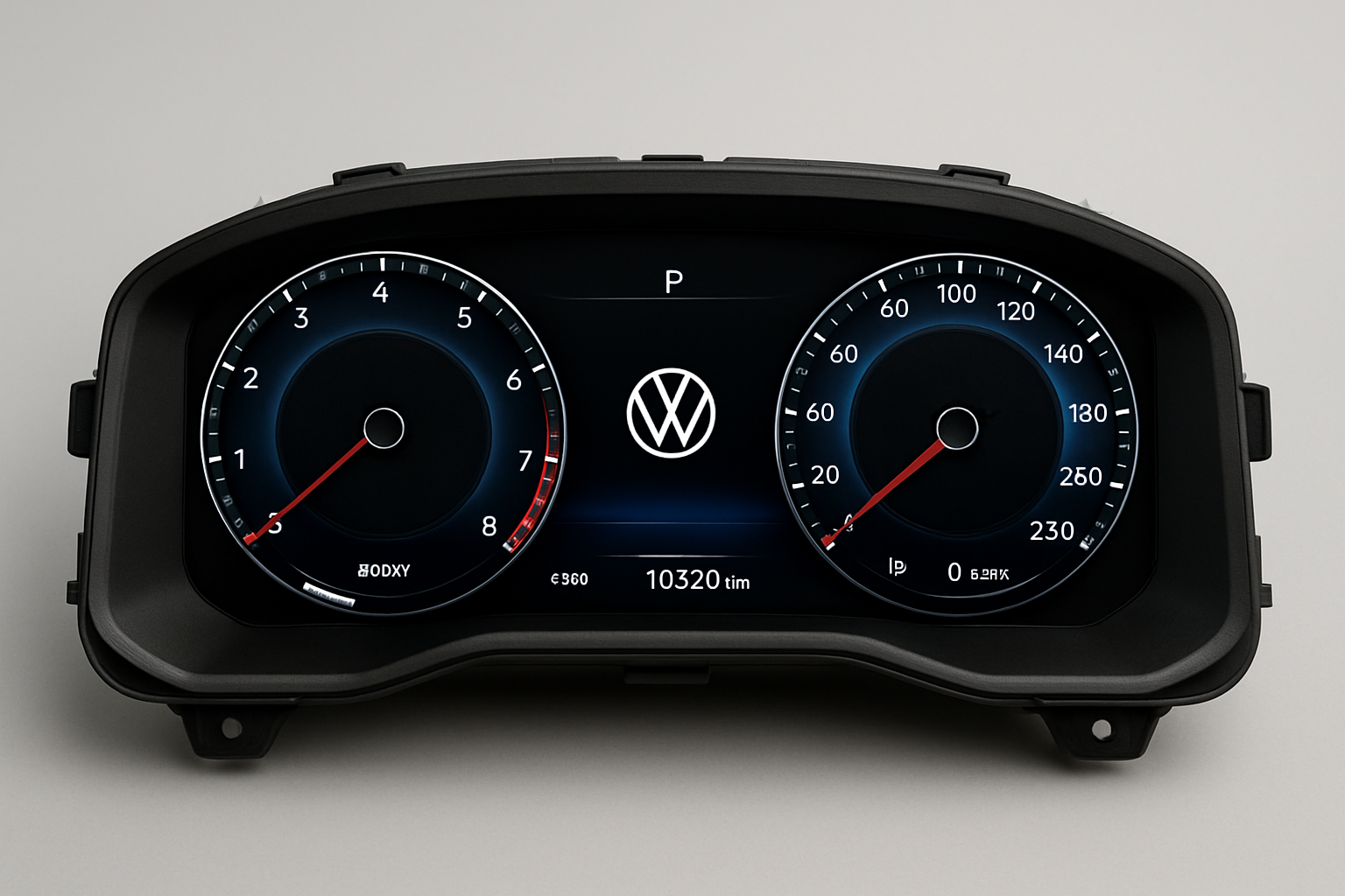 Carcluster หน้าปัดดิจิตอล LCD สำหรับ VW Golf 5, Caddy, T6, Touran และ ...
