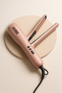 Ammattilaatuinen 2-in-1 hiustenkuivain & suoristusrauta